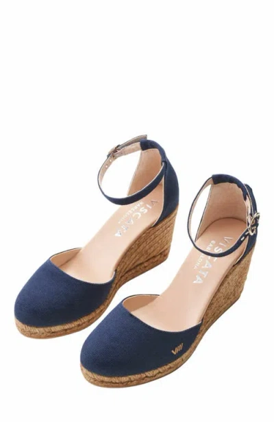 Viscata Estartit Limited Edition Canvas Espadrille Wedges In Blue