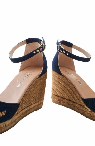 Viscata Estartit Limited Edition Canvas Espadrille Wedges In Blue