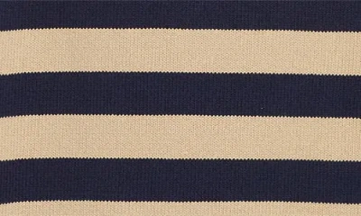 Balmain Striped Sweater With Logo Embroidery In Neutral