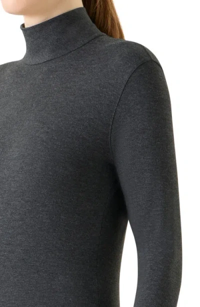 Akris Punto Back Zip Turtleneck In Gray