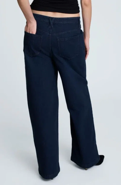 Kenneth Cole Denim High Rise Wide Leg Jean Pant In Blue