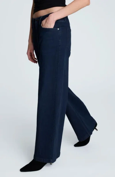 Kenneth Cole Denim High Rise Wide Leg Jean Pant In Blue