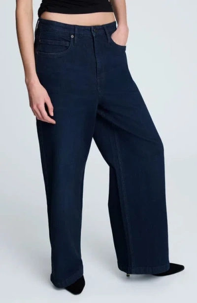 Kenneth Cole Denim High Rise Wide Leg Jean Pant In Blue