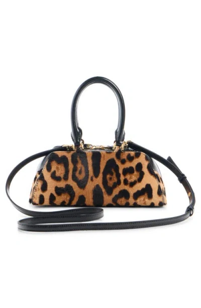 Givenchy Antigona East West Brown Mini Handbag With Animalier Print And Logo Lettering On The Front In Leathe In Animal Print