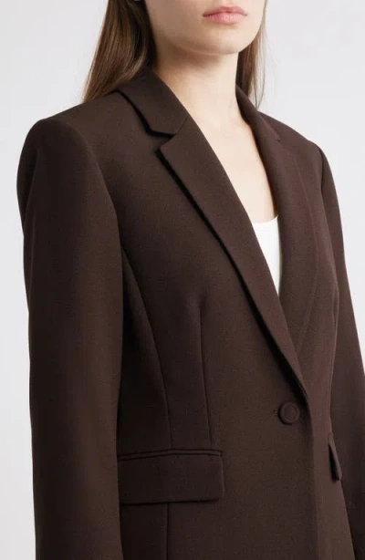 Tahari Asl One-button Crepe Jacket In Brown