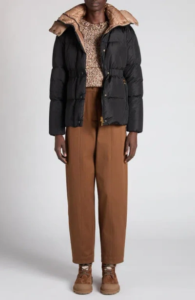 Moncler Womens Black Agneux Hooded Shell-down Jacket In Black