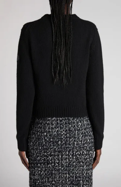 Moncler Virgin Wool & Cashmere Sweater In Black