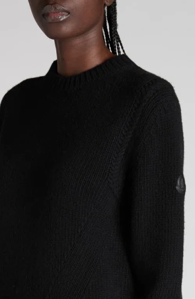 Moncler Virgin Wool & Cashmere Sweater In Black