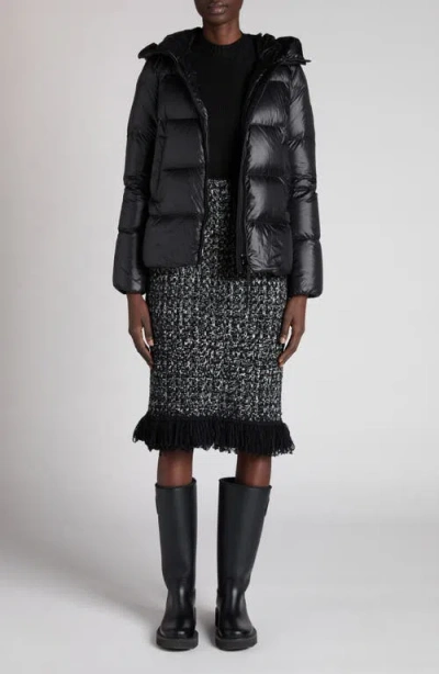 Moncler Black Quilted Jacket In Black