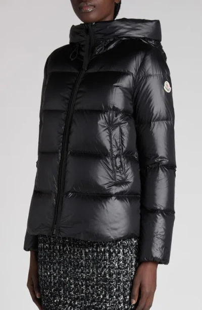 Moncler Black Quilted Jacket In Black