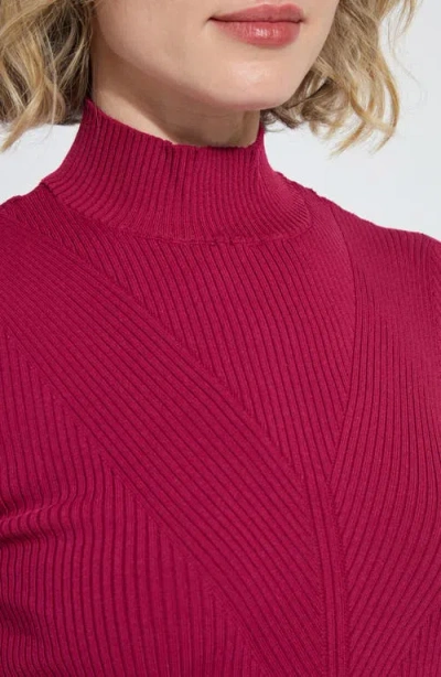 Lyssé Lysse Bernadette Mock Neck Short Sleeve Sweater In Pink