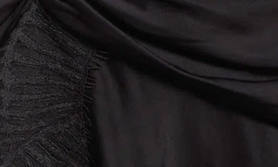 A.l.c Dion Draped Lace-trim Satin Mini Dress In Black