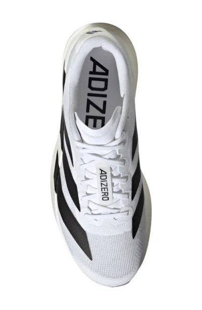 Adidas Originals Adidas Adizero Evo White Sneakers With Signature 3-stripes In Gray