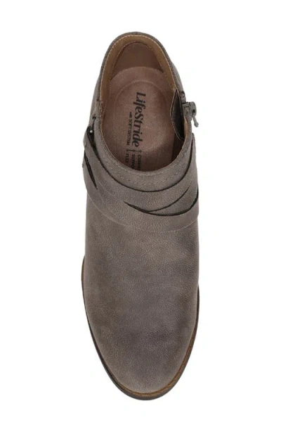 Lifestride Women's Bryce Zip Round Toe Block Heel Short Boots In Brown