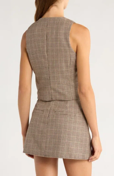 Blanknyc Between The Lines Vest Top In Tan In Brown