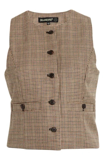 Blanknyc Between The Lines Vest Top In Tan In Brown