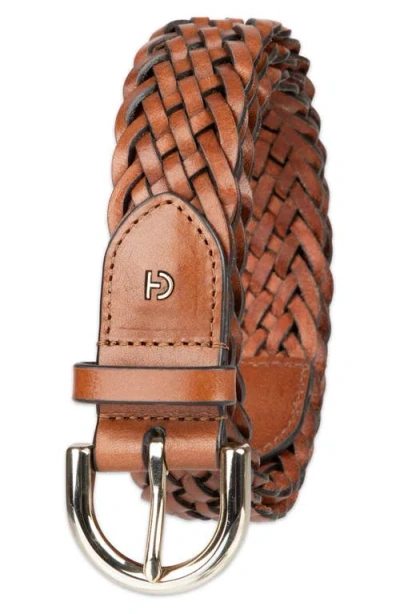 Cole Haan Women's Fully Adjustable Braided Leather Belt In Brown