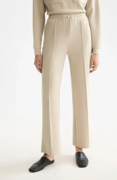 Scotch & Soda Interlock Seamed Cotton Blend Sweatpants In Neutral