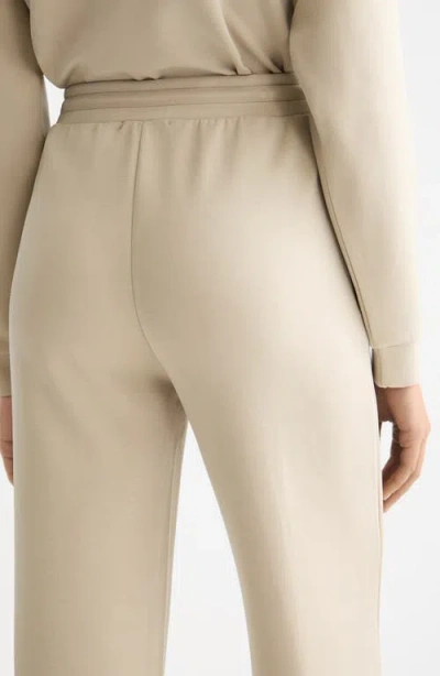 Scotch & Soda Interlock Seamed Cotton Blend Sweatpants In Neutral