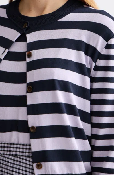 Scotch & Soda Stripe Cardigan In Multi
