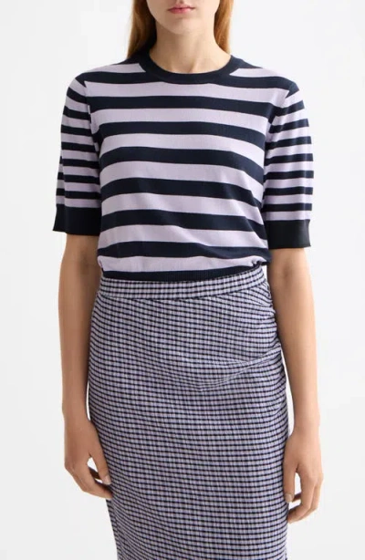 Scotch & Soda Crewneck Short Sleeve Sweater In Multi