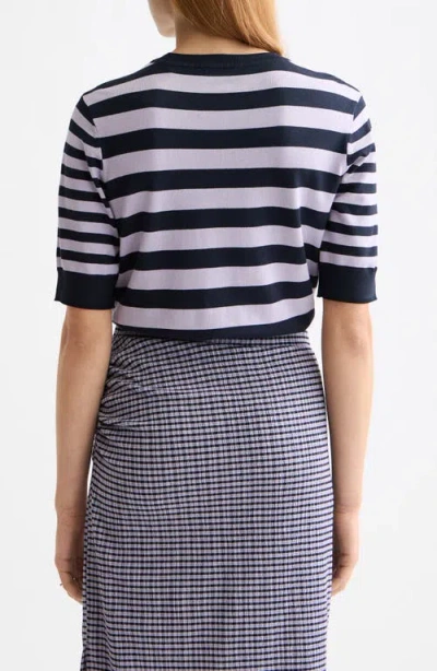 Scotch & Soda Crewneck Short Sleeve Sweater In Multi