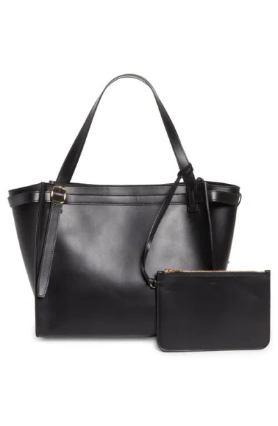Coperni Cabas Origami Fold Leather Tote Bag In Black