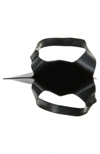 Coperni Asymmetrical Heart-shaped Shoulder Bag In Black