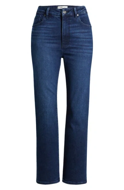Frame Denim Le High Straight Long Raw Fray Jeans In Blue