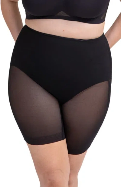 Honeylove Superpower Mid Waist Shaper Shorts In Black