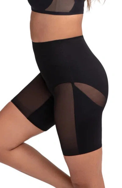 Honeylove Superpower Mid Waist Shaper Shorts In Black