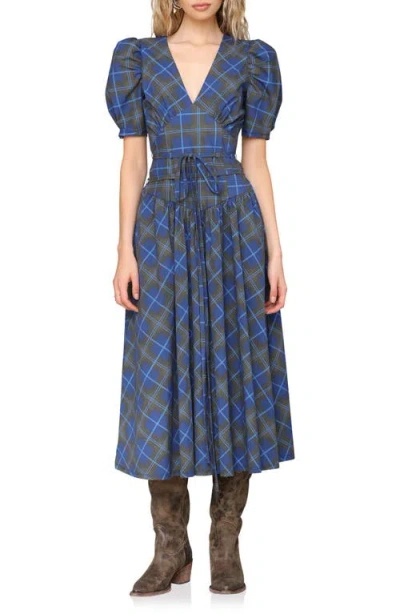 blue mesh midi dress Light Blue Mesh Overlay Fitted Midi Dress main image 1