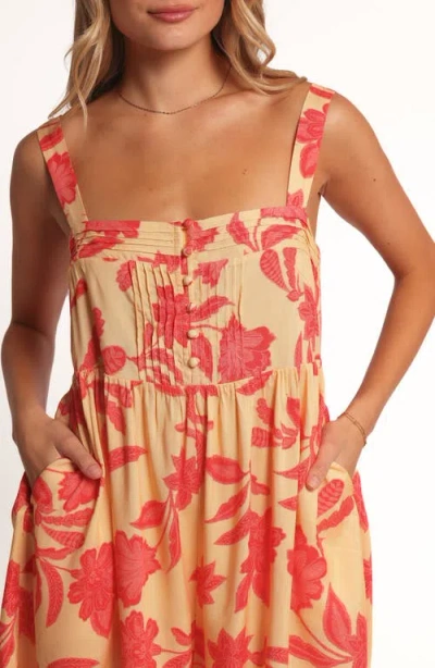 Petal And Pup Petal & Pup Nani Floral Romper In Orange