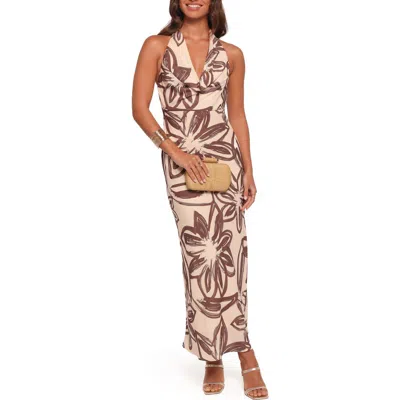 Petal And Pup Petal & Pup Warner Print Halter Dress In Multi