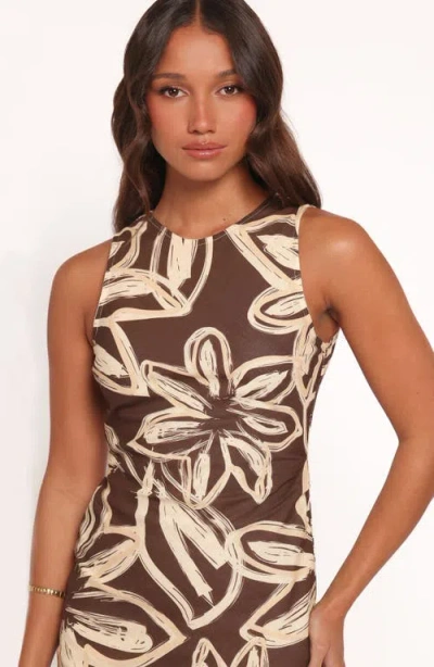 Petal And Pup Petal & Pup Xara Flower Print Minidress In Brown