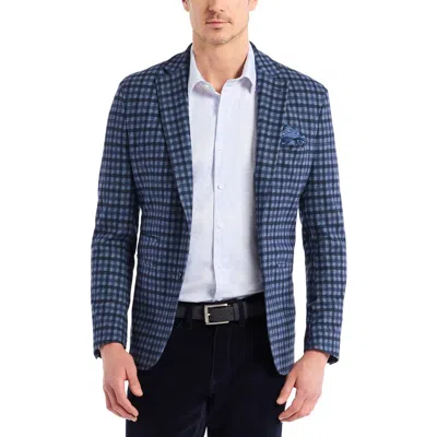 Robert Graham Marvin Check Brushed Knit Sport Coat In Blue