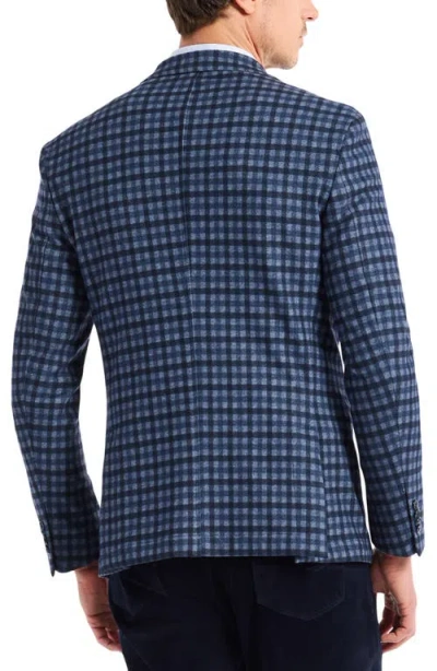 Robert Graham Marvin Check Brushed Knit Sport Coat In Blue