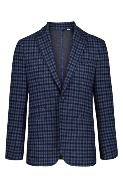 Robert Graham Marvin Check Brushed Knit Sport Coat In Blue