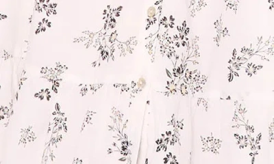 Cece Women's Floral Long Sleeve Tie-waist Shirtdress In Pink