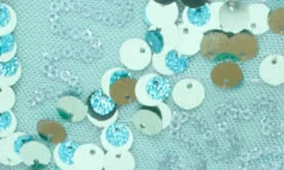 Edikted Mirabella Sequin String Bikini Bottom In Blue