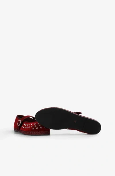 Scalpers Scstudsstrap Slipper In Burgundy