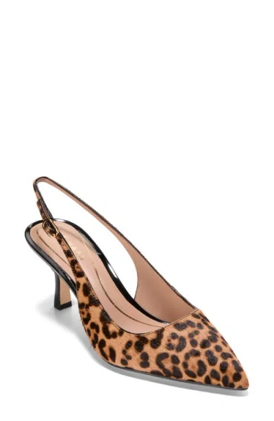 Cole Haan Women's Hansell Animal Print Calf Hair Slingback Pumps In Animal Print