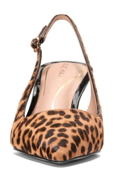 Cole Haan Women's Hansell Animal Print Calf Hair Slingback Pumps In Animal Print