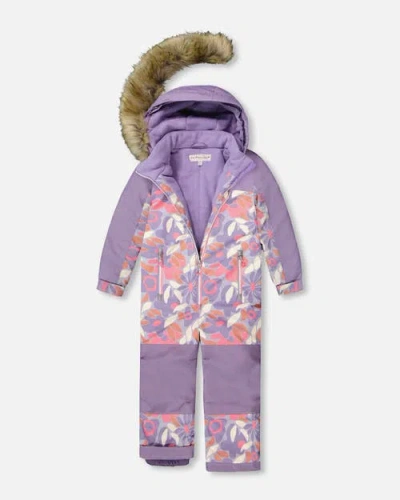 Deux Par Deux One-piece Discover Snowsuit Retro Flower In Multi