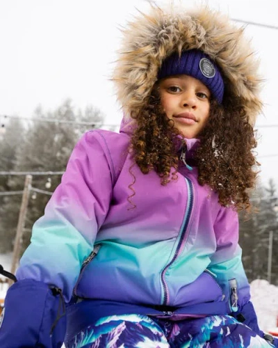 Deux Par Deux Two-piece Play Snowsuit Mountain In Multi