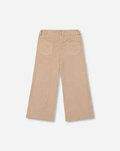 Deux Par Deux Wide Leg Corduroy Pants In Neutral