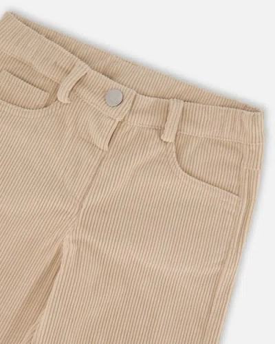 Deux Par Deux Wide Leg Corduroy Pants In Neutral