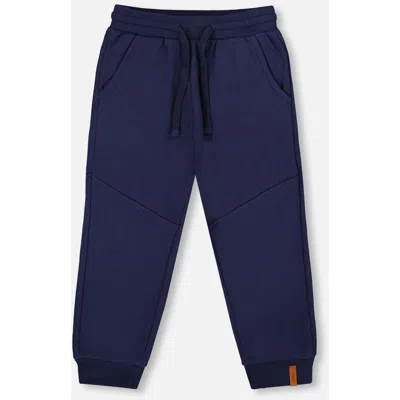 Deux Par Deux Fleece Sweatpants With Pockets In Blue