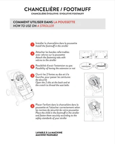 Deux Par Deux Gender Inclusive Evolutive Footmuff Designed For Car Seat And Stroller In Black