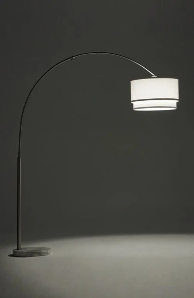 Brightech Mason 81" Modern Adjustable Led Floor Lamp With Heavy-weighted Marble Base, Bulb Included In White